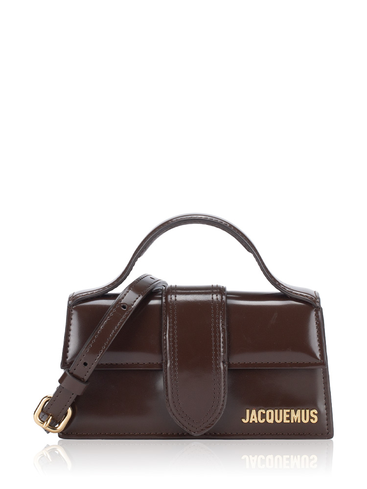 Patent Le Bambino Mini Top Handle Bag Brown
