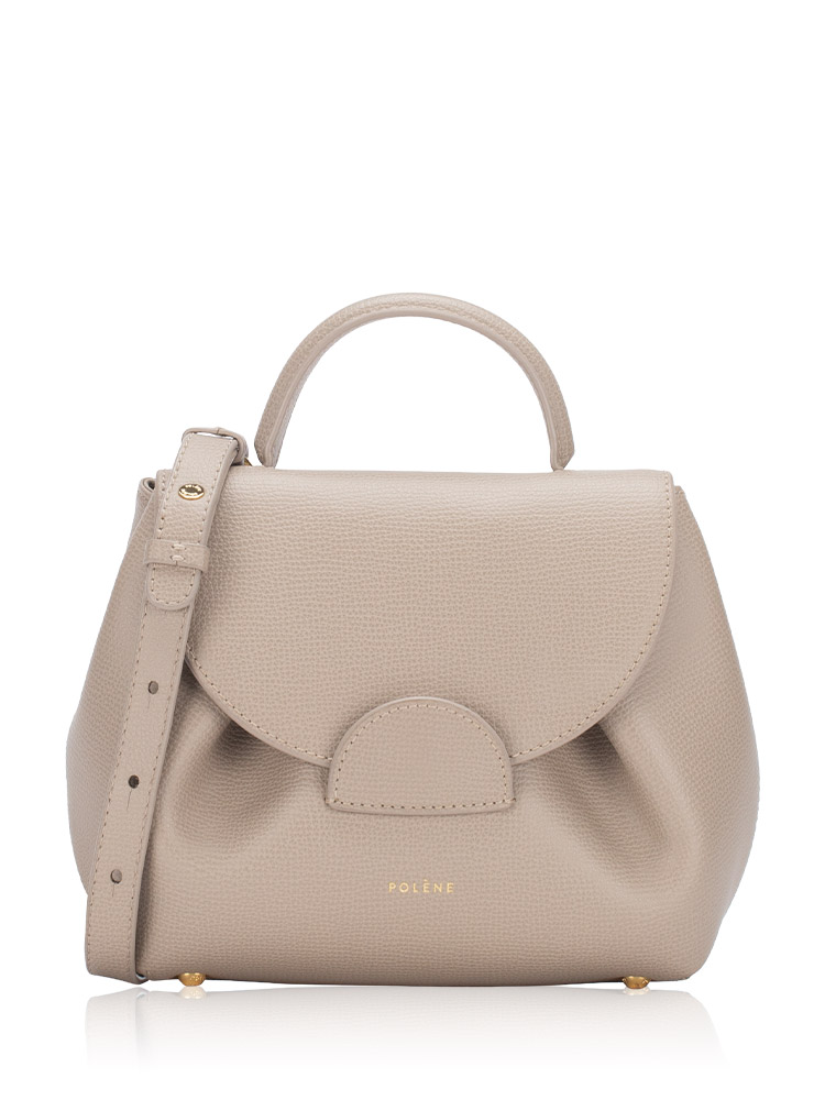 Textured Calfskin Numero Un Nano Taupe