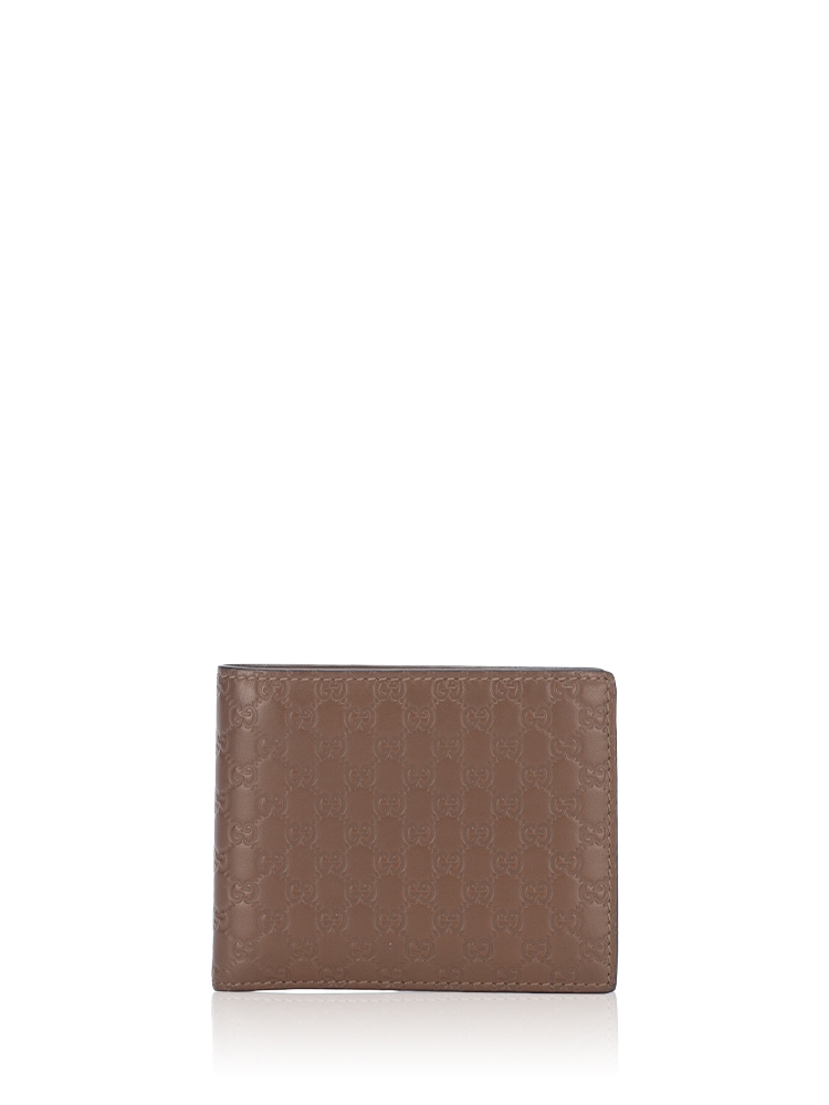 Microguccissima Bi-Fold Wallet Brown