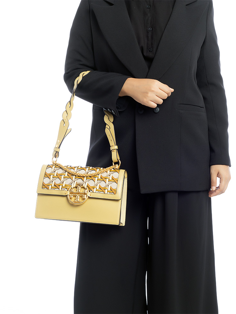 Miller Basketweave Shoulder Bag Cornbread