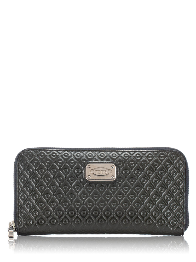 Patent Signature Tracollina Zip Wallet Dark Green