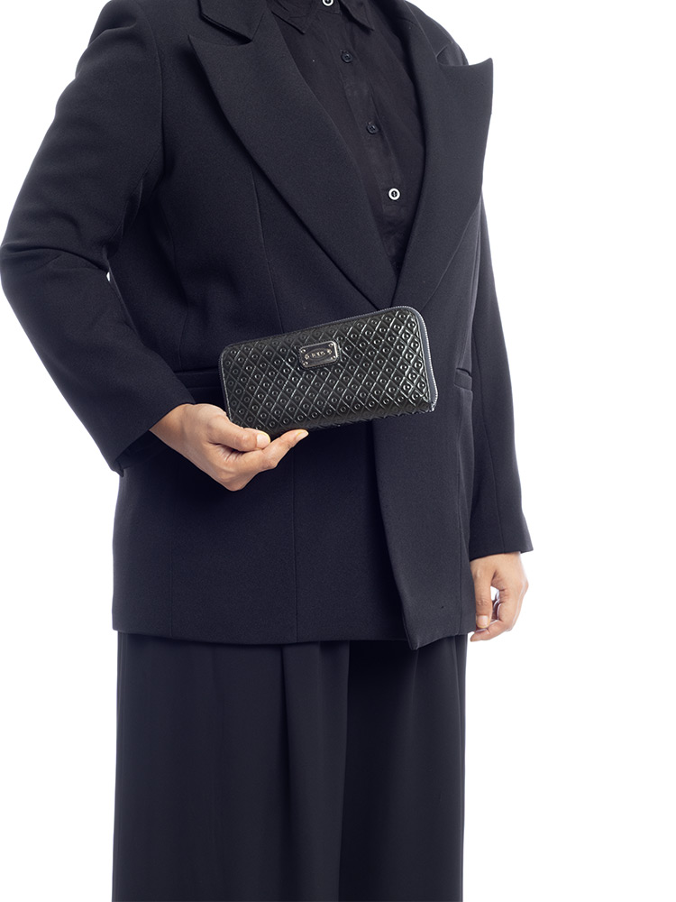 Patent Signature Tracollina Zip Wallet Dark Green
