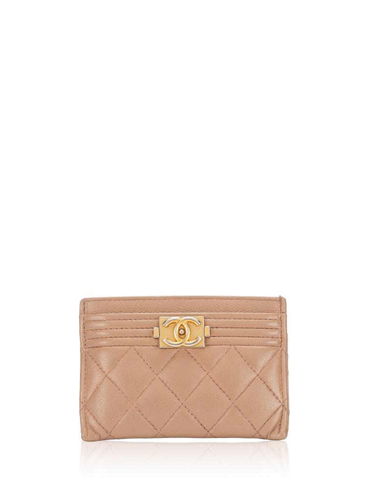 Caviar Boy Card Holder Beige