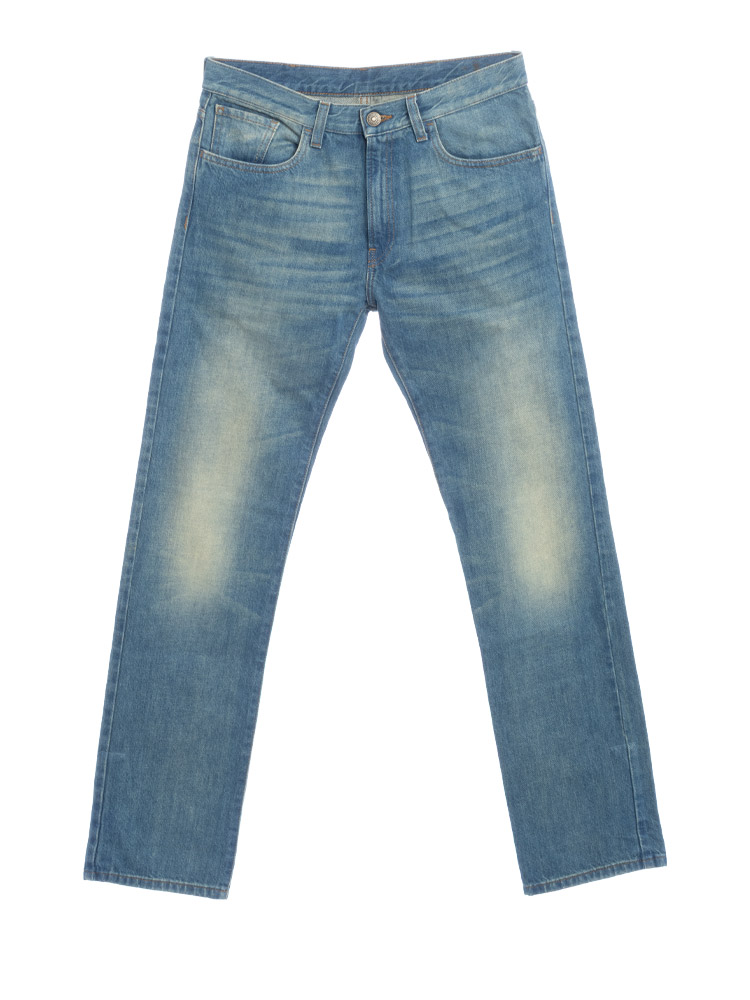 Men Washed Denim Pants Blue Sz 30