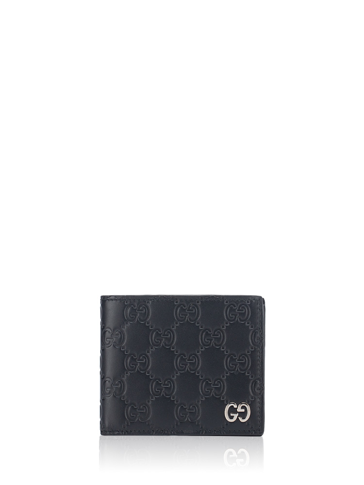 Men Guccissima Bifold Wallet Black