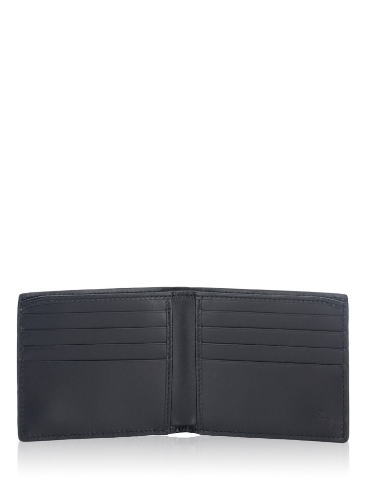 Men Guccissima Bifold Wallet Black