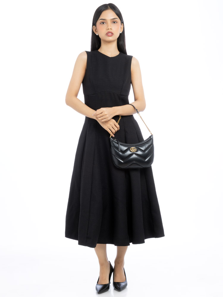 Lambskin GG Marmont Small Shoulder Bag Black