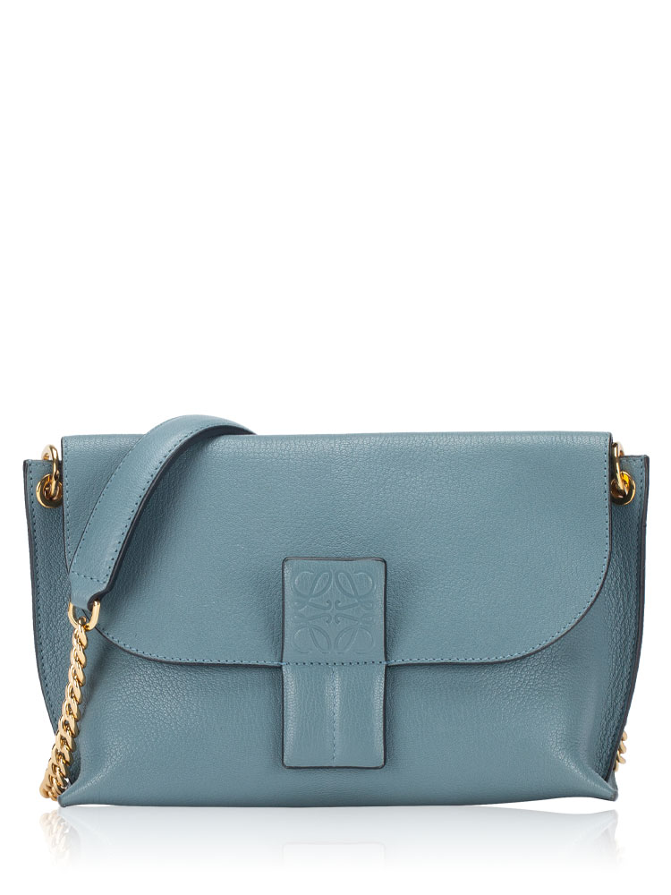 Goatskin Avenue Shoulder Bag Blue