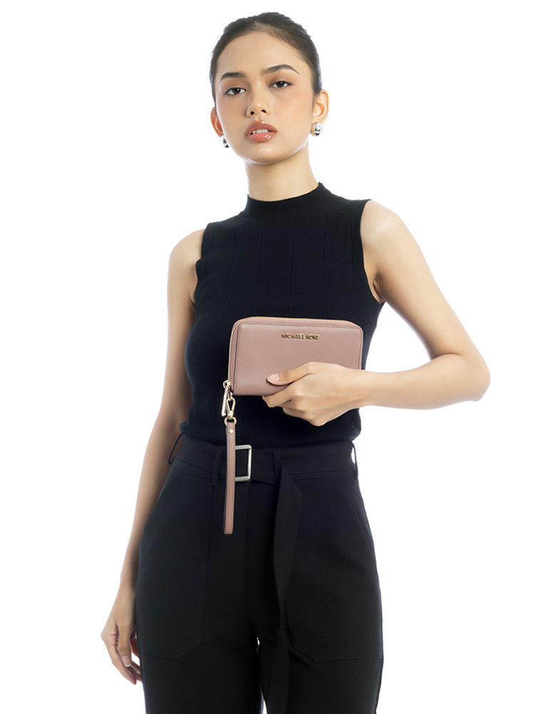 Jet Set Multifunction Phone Wallet Dusty Rose