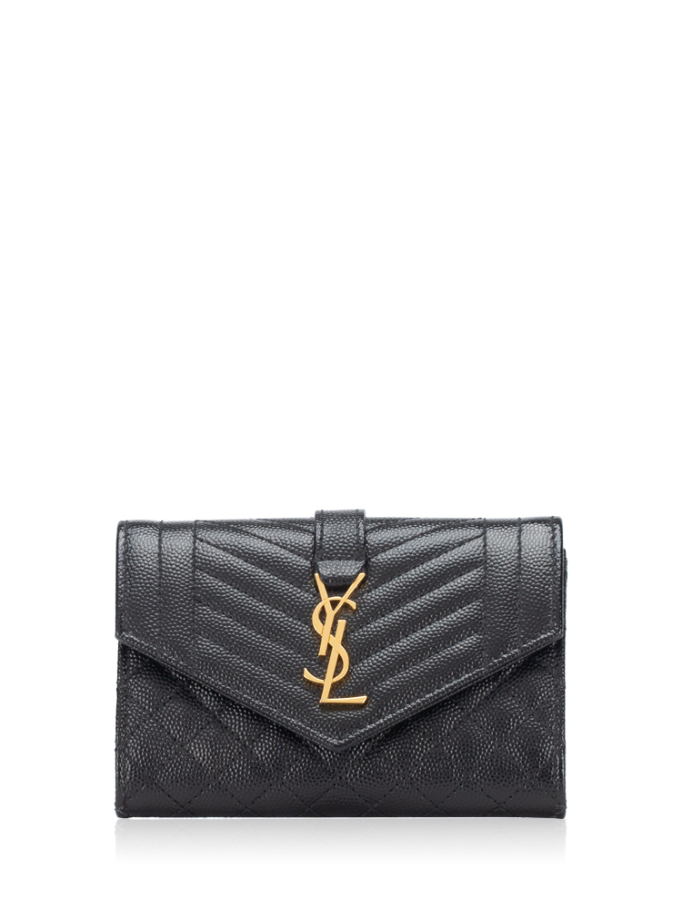 Grain De Poudre Triquilt Monogram Small Wallet Black