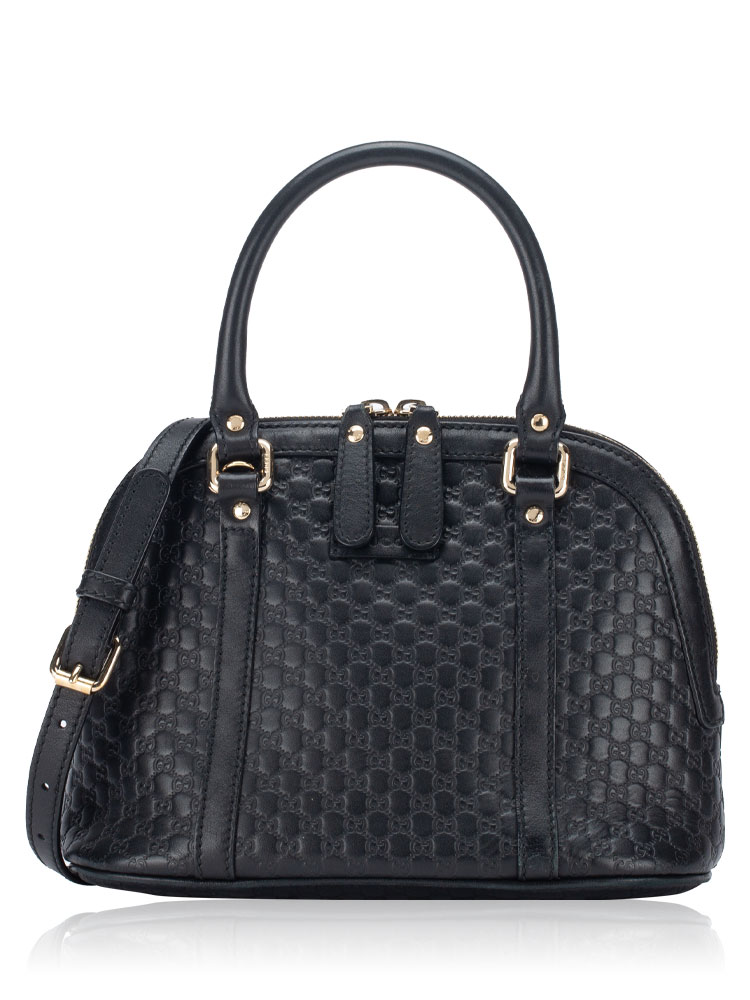 Microguccissima Mini Dome Satchel Black