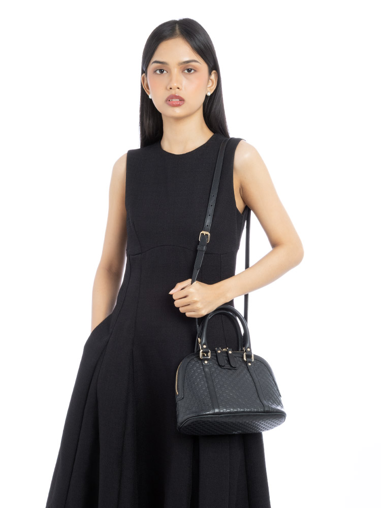 Microguccissima Mini Dome Satchel Black