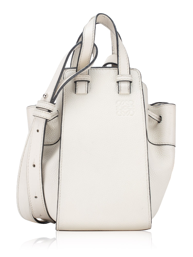 Calfskin Hammock Mini Shoulder Bag White