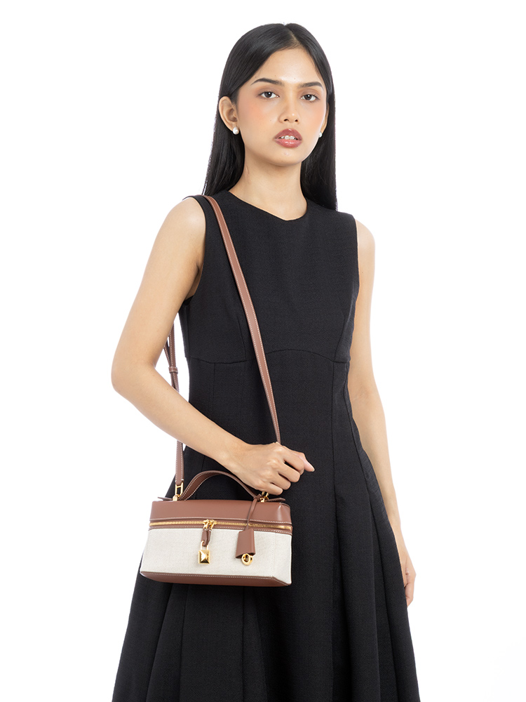 Linen Calfskin L23 Extra Bag Natural Caramel Sugar