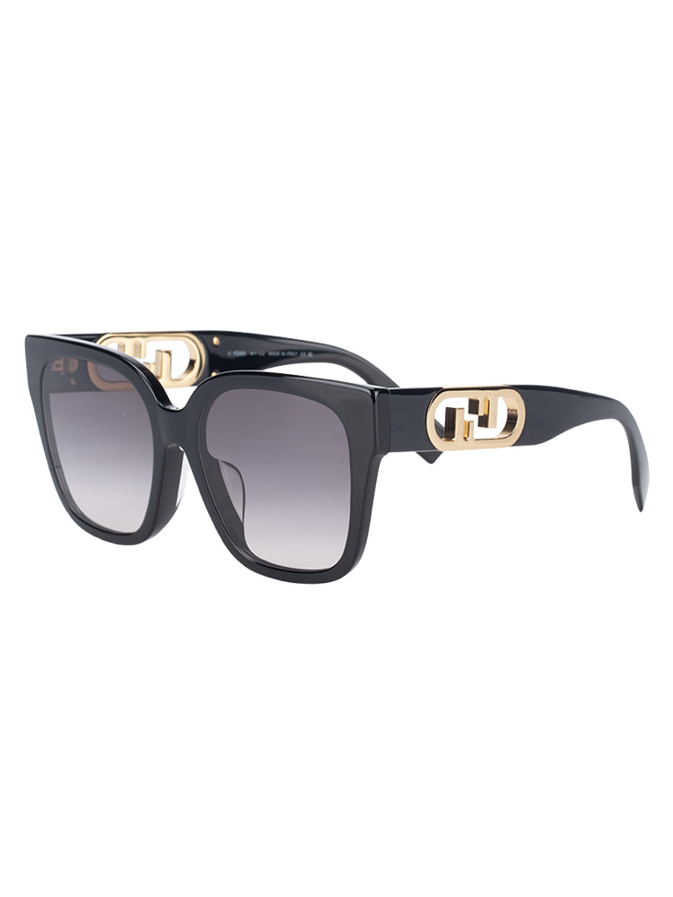 Fendi FE40063F O'Lock Square Sunglasses Black
