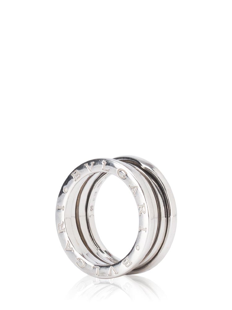 18K White Gold B.Zero1 Three-Band Ring Sz 53