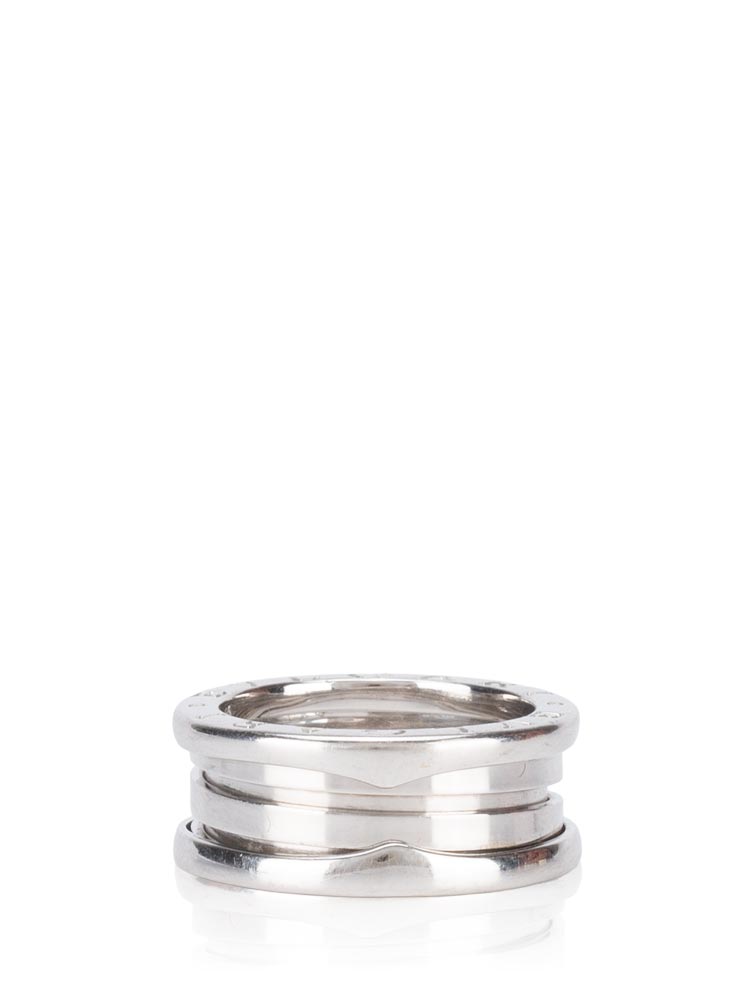 18K White Gold B.Zero1 Three-Band Ring Sz 53