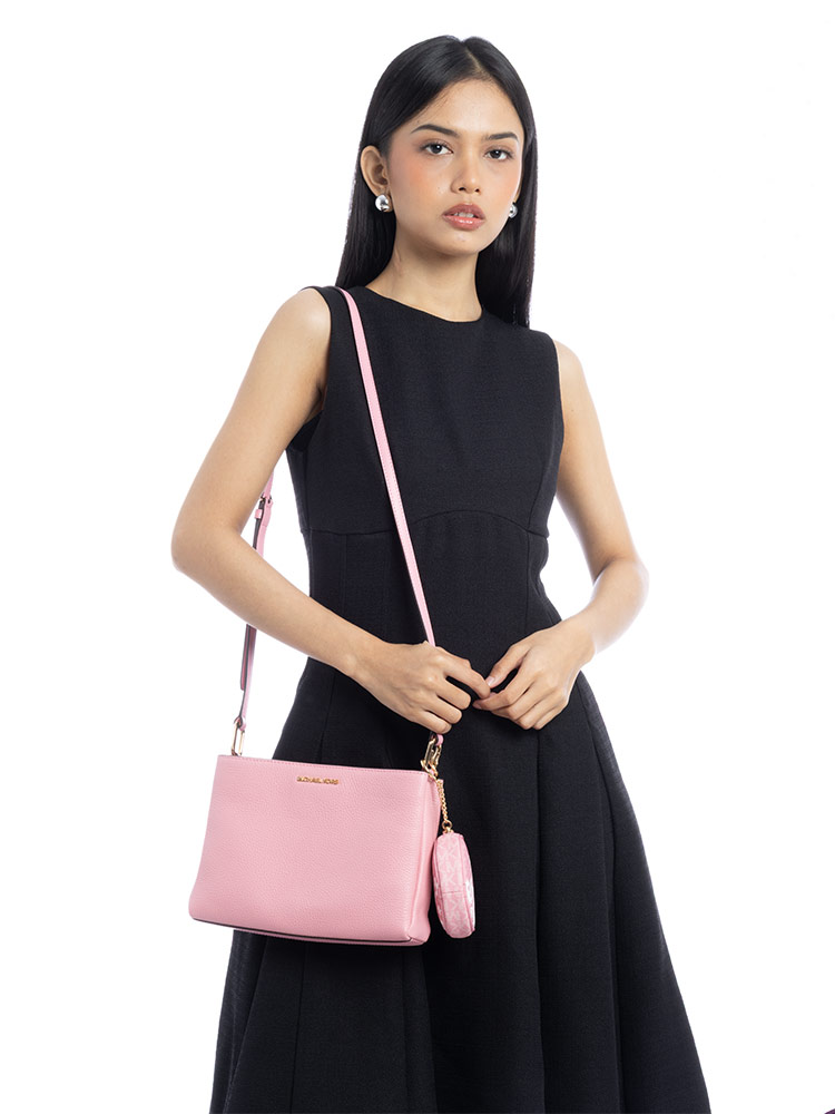 Trisha Triple Compartment Crossbody With Pouch Carnation