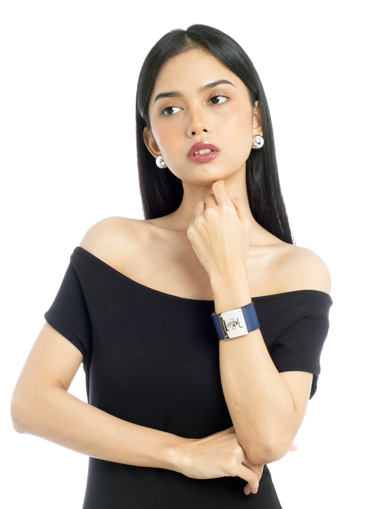 Swift Kelly Dog Palladium Bracelet Bleu Brighton