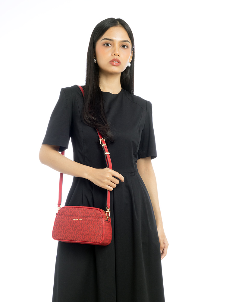 Signature Jet Set Small Camera Bag Crimson Multi