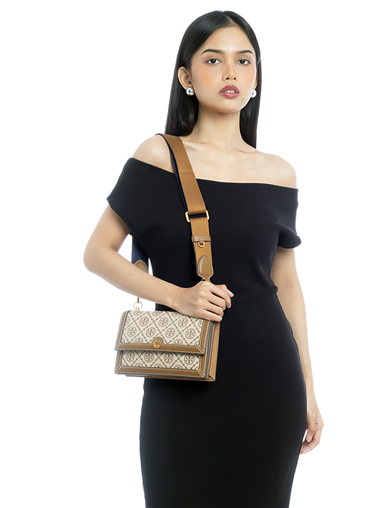 T Monogram Mini Shoulder Bag Hazelnut