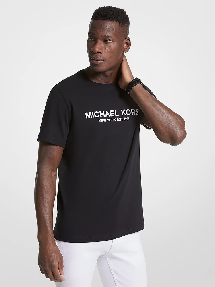 Logo Cotton T-shirt Black Sz M