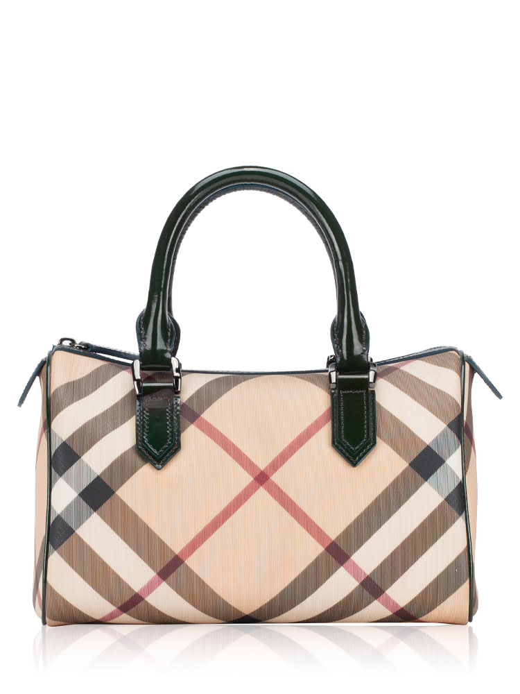 Supernova Check Bowling Bag Beige Green
