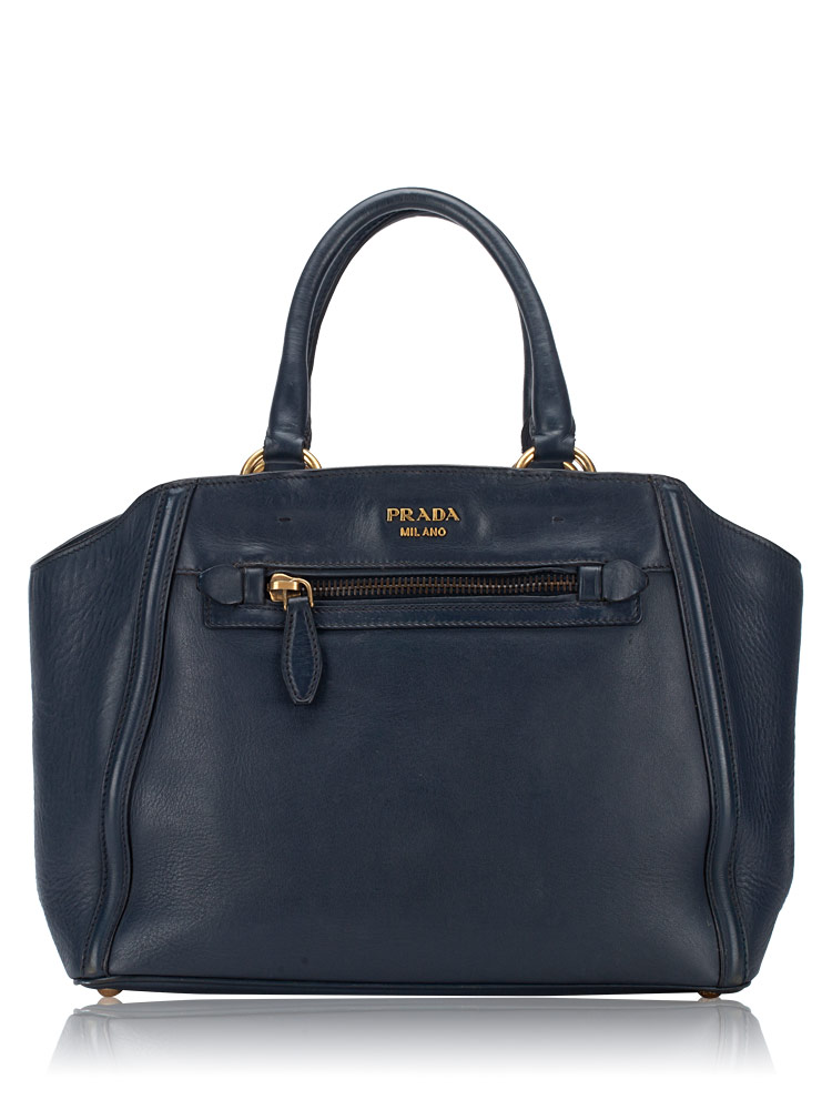 B2452C City Calf Tote Bluette