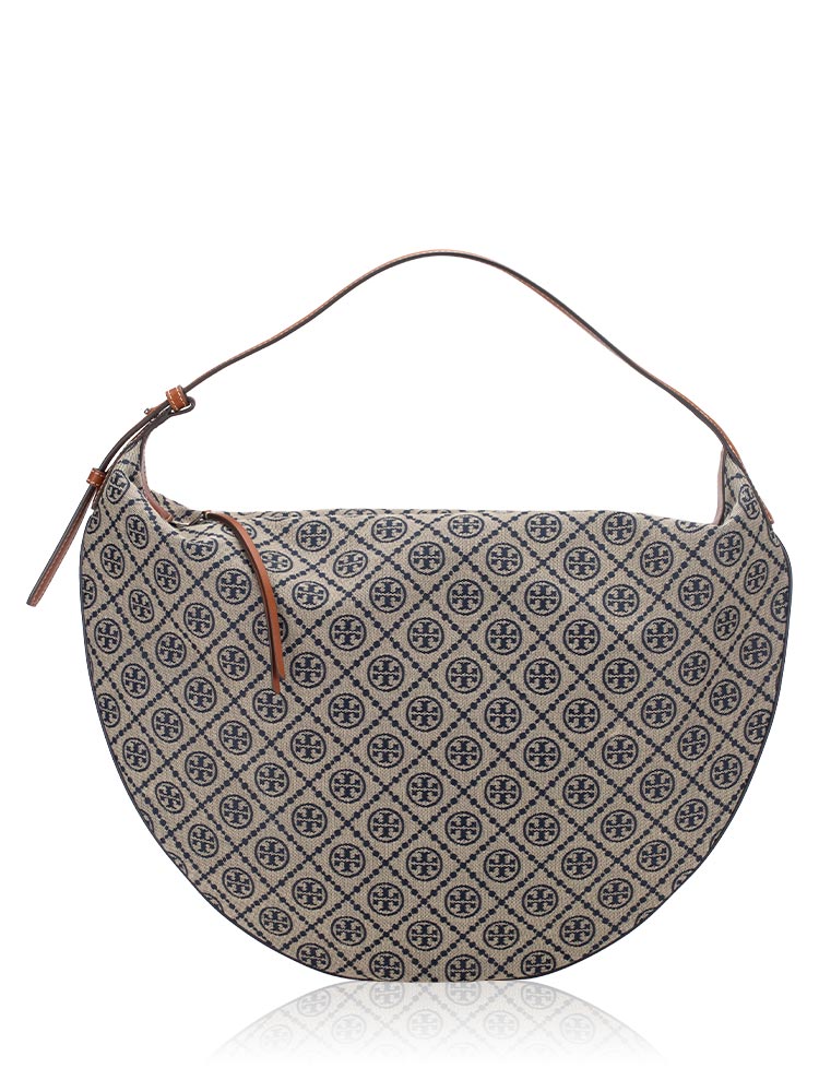 T Monogram Balloon Hobo Tory Navy