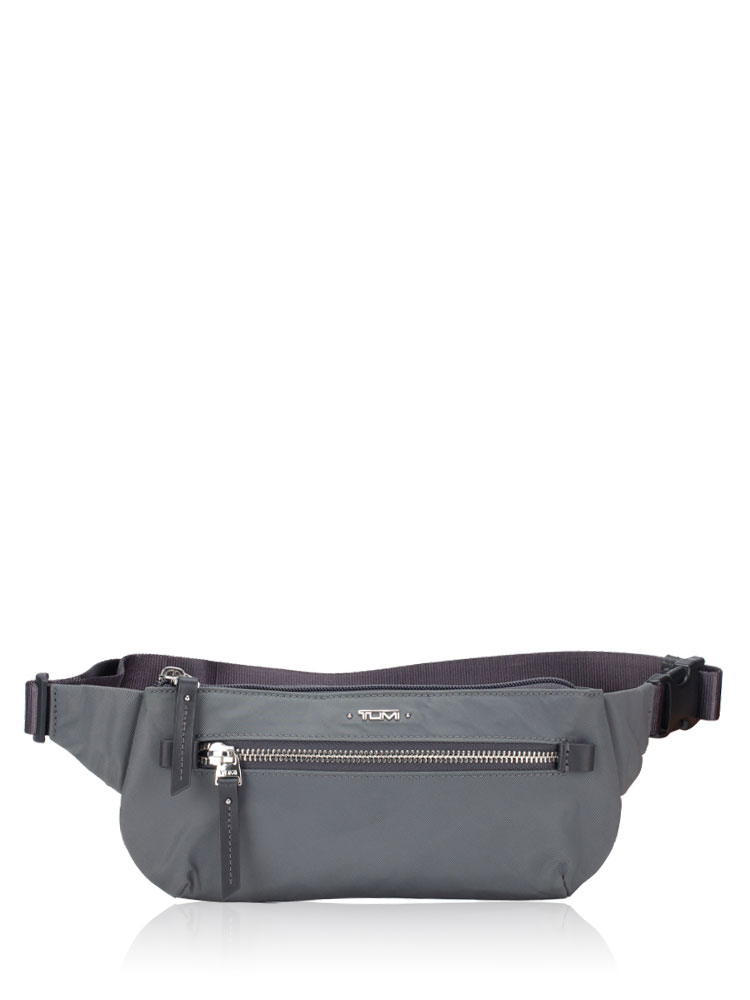 Nylon Meera Slim Waist Pack Grey