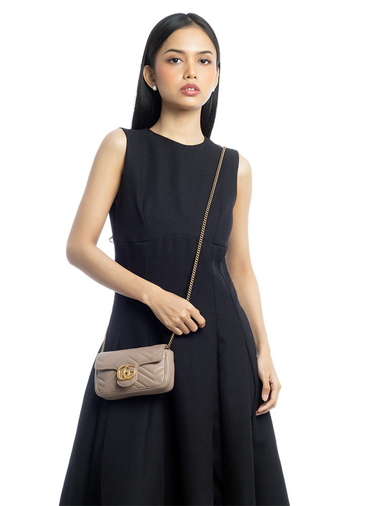 GG Marmont Matelasse Super Mini Shoulder Bag Porcelain Rose