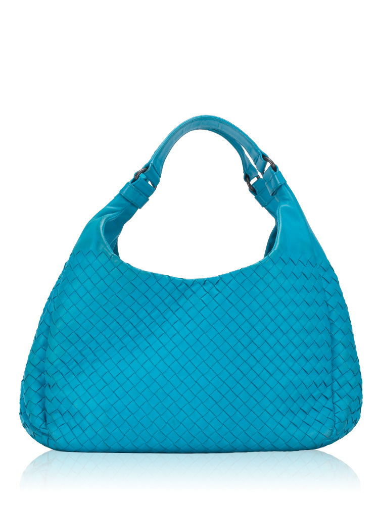 Nappa Intrecciato Campana Small Hobo Bright Blue