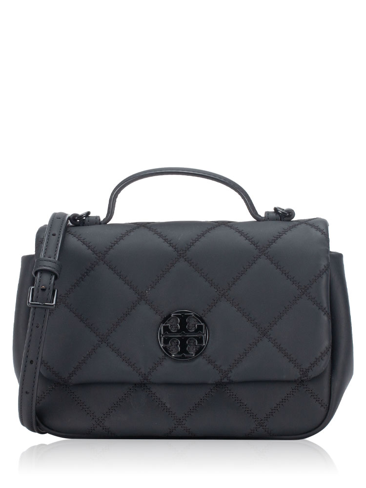 Willa Matte Mini Top Handle Bag Black Silver
