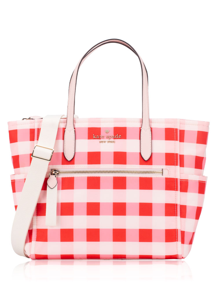 Chelsea Gingham Medium Satchel Pink Multi