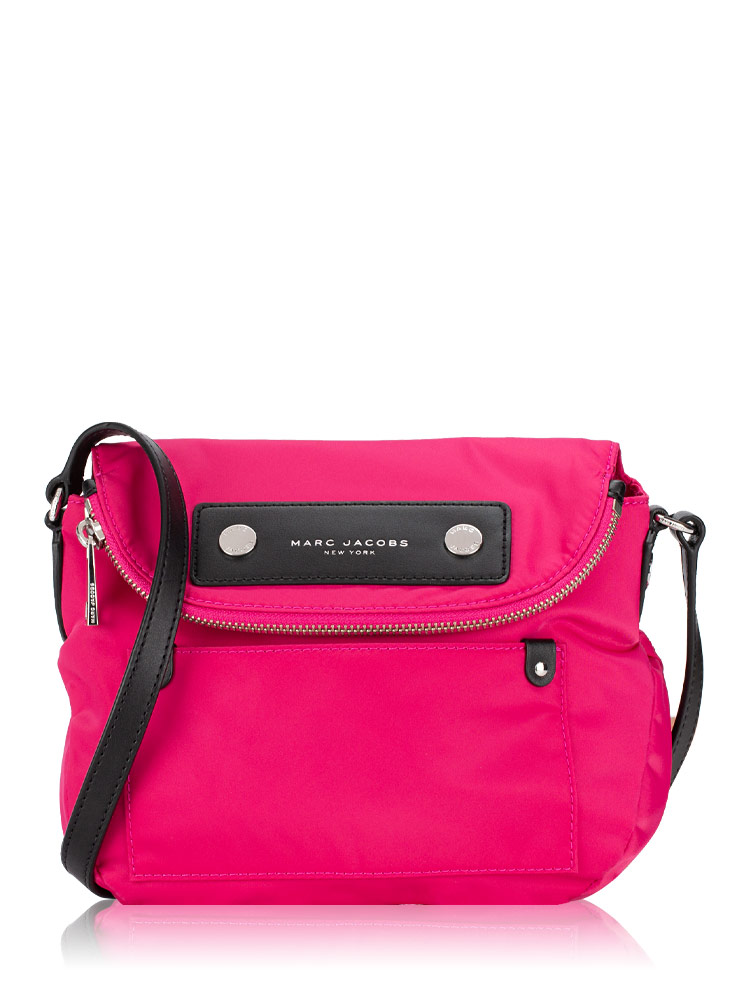 M0012909 Preppy Nylon Mini Messenger Hot Pink