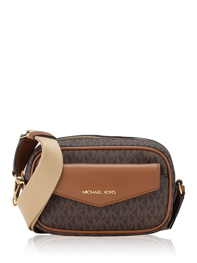 Signature Maisie Small 2 in 1 Camera Crossbody Brown