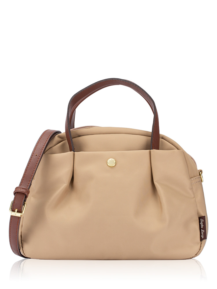 2-Way Medium Boston Bag Beige