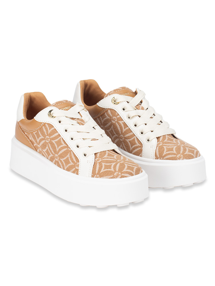Signature Romey Jacquard Platform Sneaker Deer Multi Sz 5