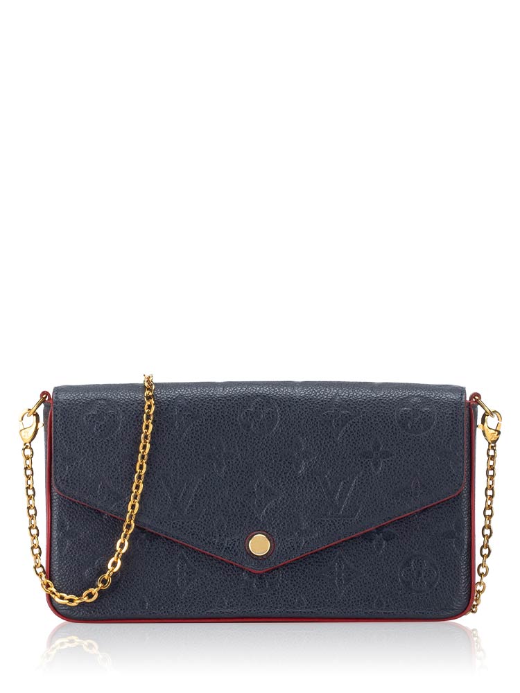 Monogram Empreinte Pochette Felicie Marine Rouge