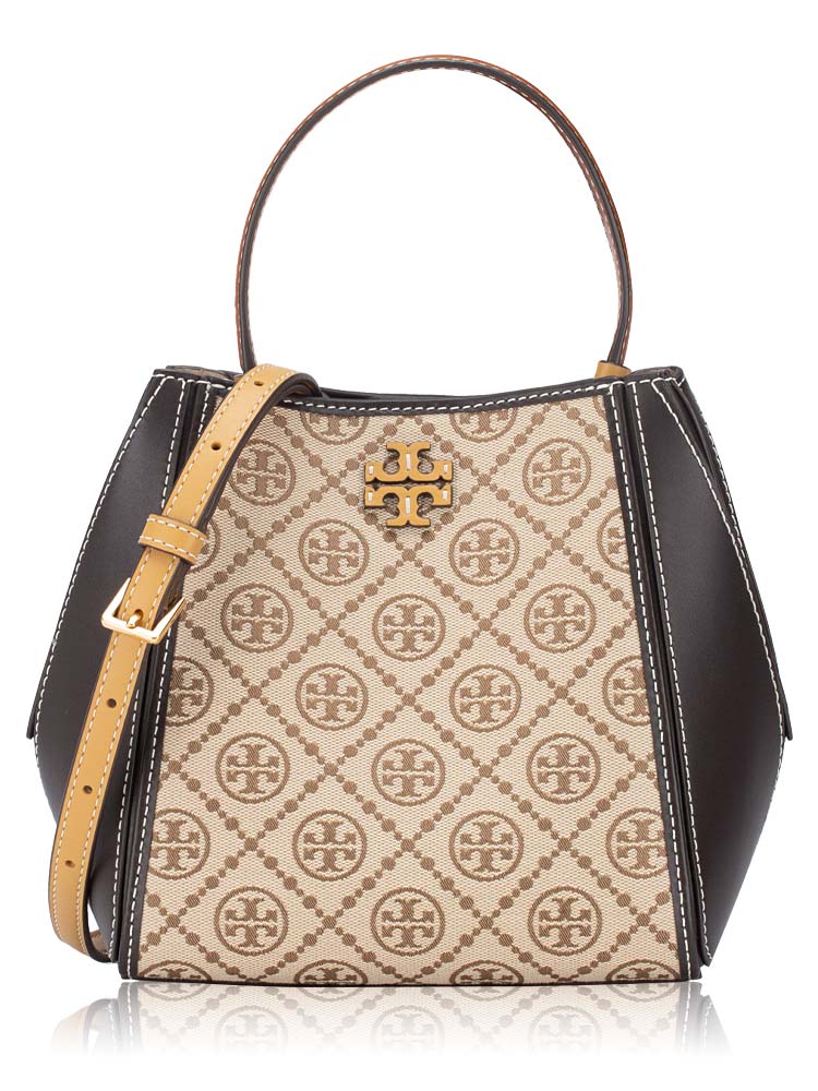 McGraw T Monogram Small Bucket Bag Hazelnut