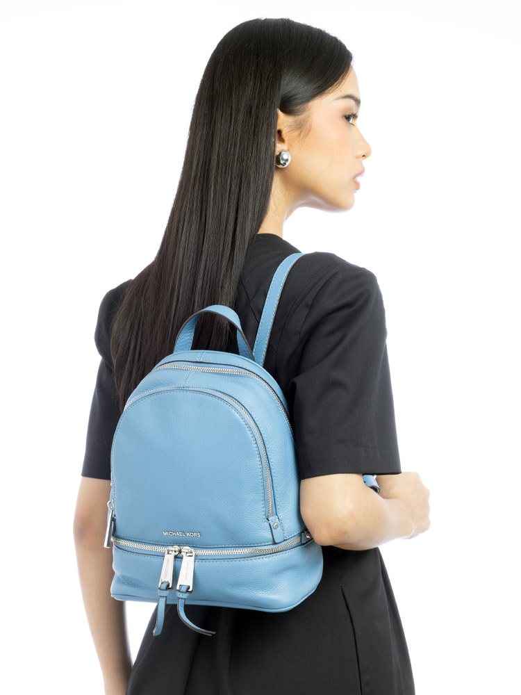 Rhea Leather XS Backpack Sky