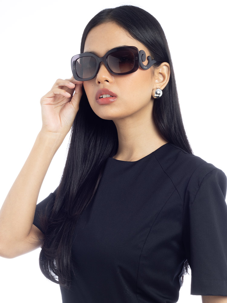 SPR27O Baroque Square Sunglasses Black