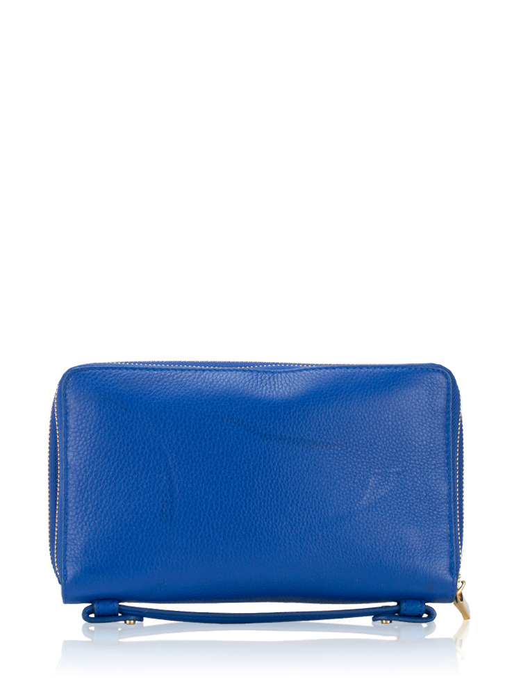 Tory Burch Landon Large Travel Wallet Jelly Blue - Clutches Used