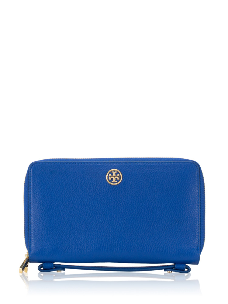 Tory Burch Landon Large Travel Wallet Jelly Blue - Clutches Used