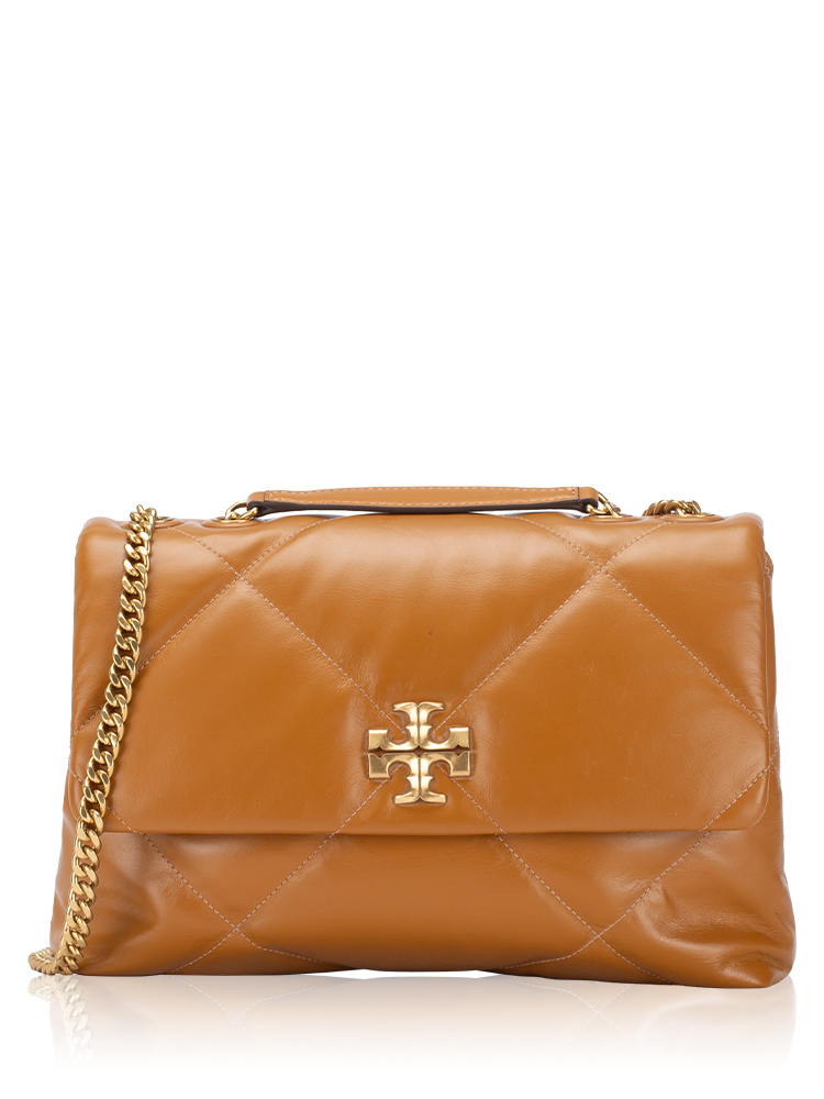 Kira Diamond Quilt Shoulder Bag Classic Chestnut