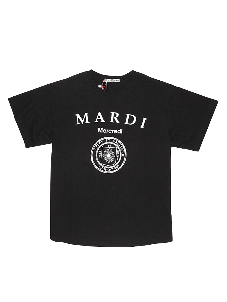 Cotton Univ T-shirt Black White