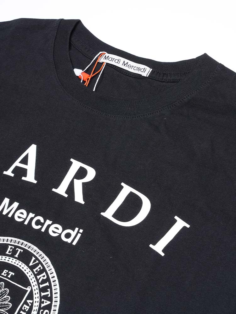 Cotton Univ T-shirt Black White