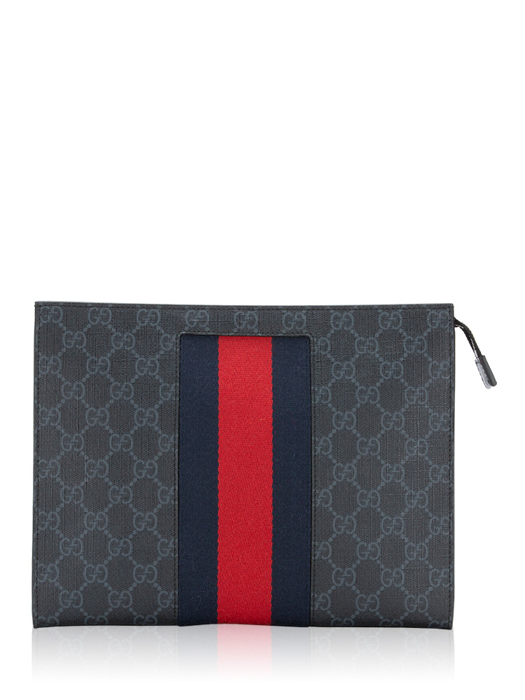 GG Supreme New Selleria Web Pouch Black