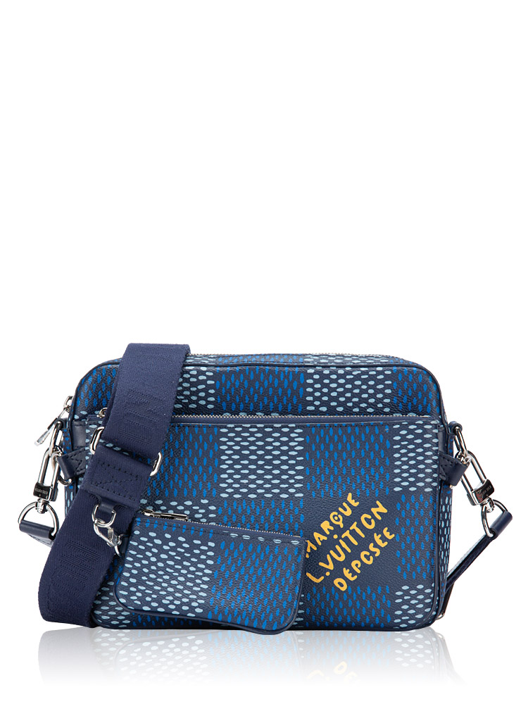 Damier Heritage Trio Messenger Blue