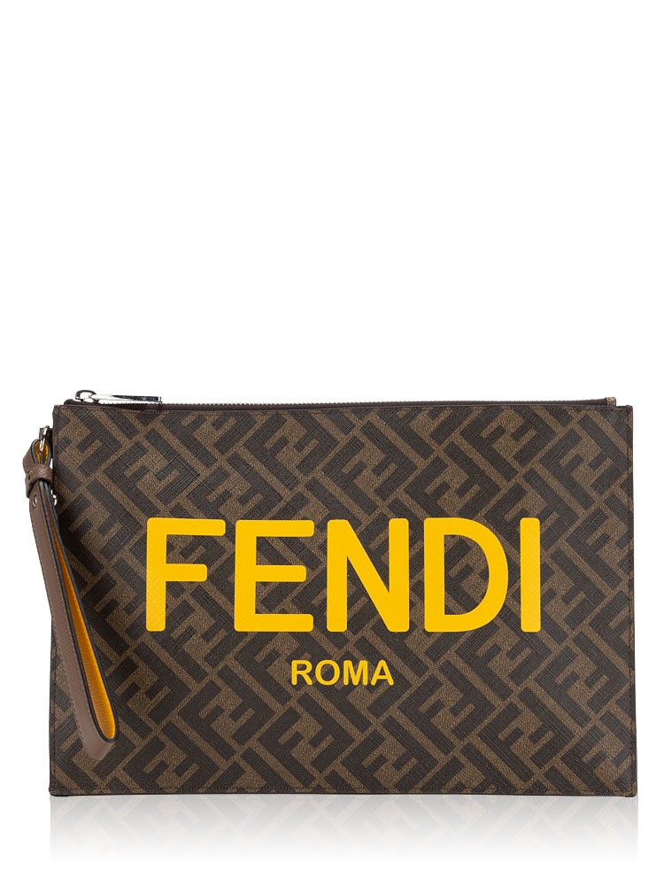 FF 1974 Logo Print Flat Pouch Sunflower Maya